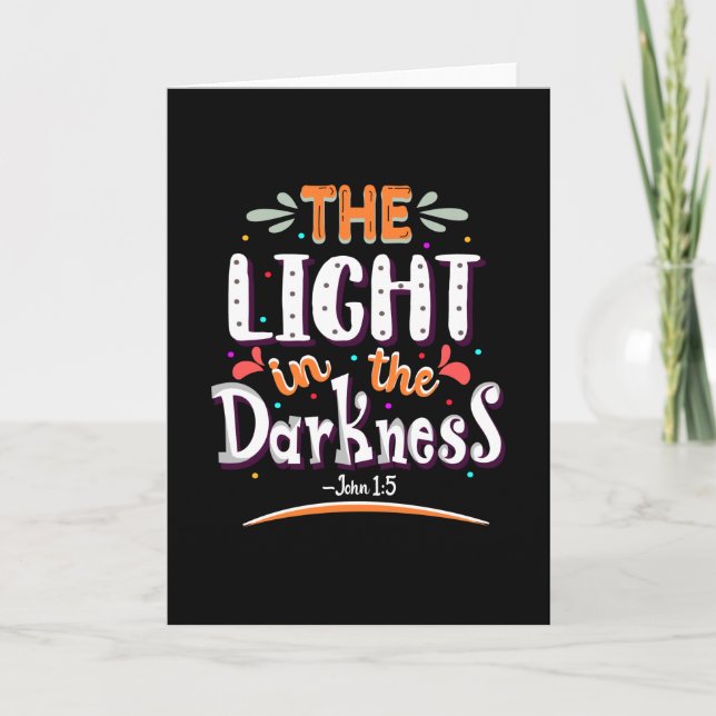 The light in the darkness card (Front)