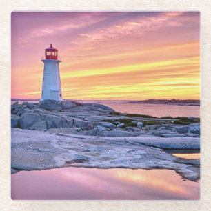 The Light Keeper Peggy'S Cove Glass Coaster