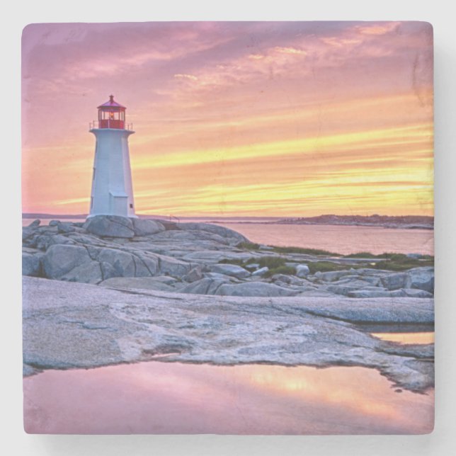 The Light Keeper | Peggy'S Cove Stone Coaster (Front)