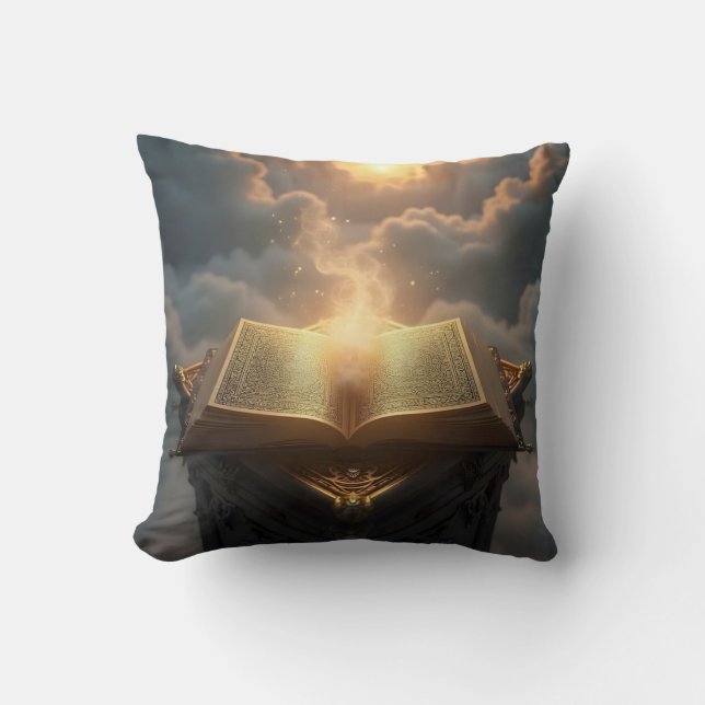 The Light Of Knowledge – Library Art Throw Pillow (Front)