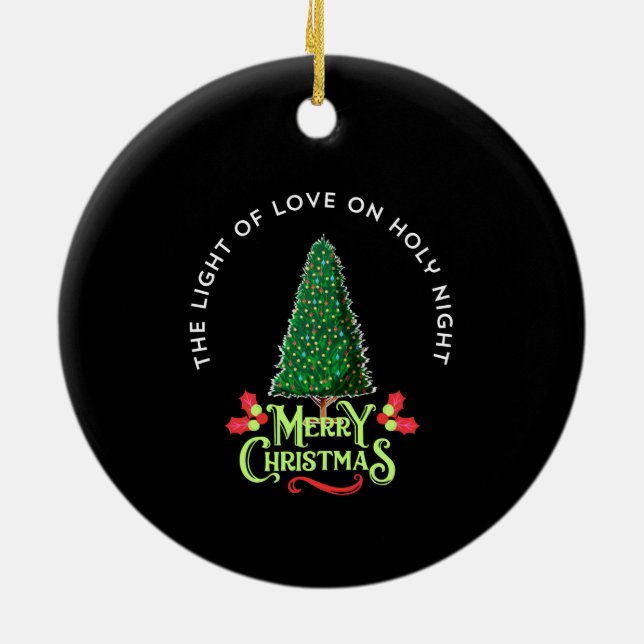 THE LIGHT OF LOVE ON HOLY NIGHT, CERAMIC ORNAMENT (Back)