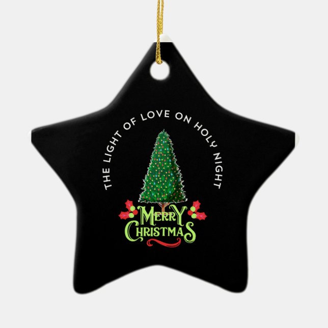 THE LIGHT OF LOVE ON HOLY NIGHT CERAMIC ORNAMENT (Front)