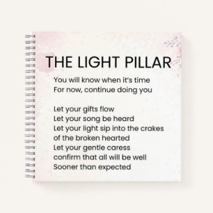 The Light Pillar - Awakening Poem Poetry Notebook