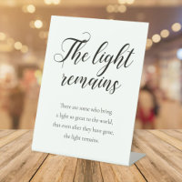 The Light Remains Handwriting Memorial Wedding