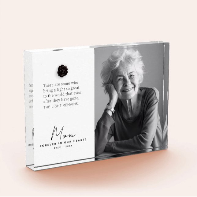 The Light Remains | Memorial Rose Custom Photo Block (Creator Uploaded)