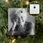 The Light Remains | Memorial Rose Custom Photo Ceramic Ornament<br><div class="desc">Create your own memorial ornament featuring on one side a beautiful saying " There are some who bring a light so great to the world that even after they have gone, the light remains ", 3D black wax rose and on the other side a photo of your loved one ,...</div>