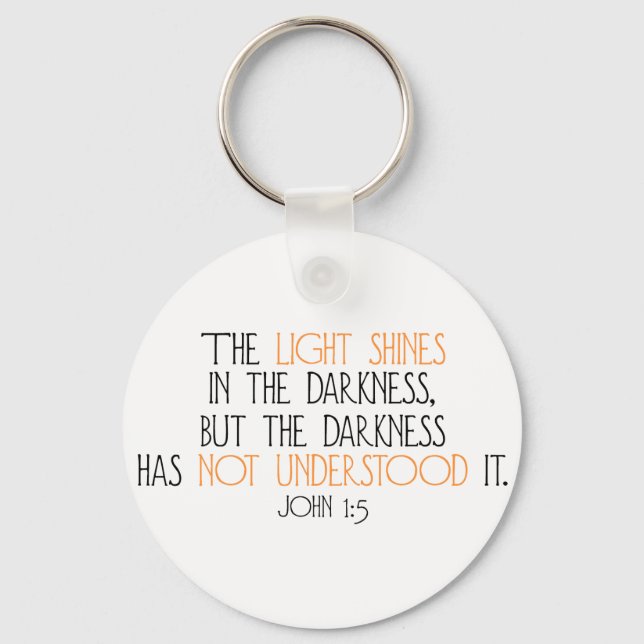 The Light Shines in the Darkness Keychain (Front)
