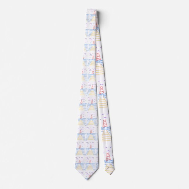 The Lighthouse and the Pier Neck Tie (Front)