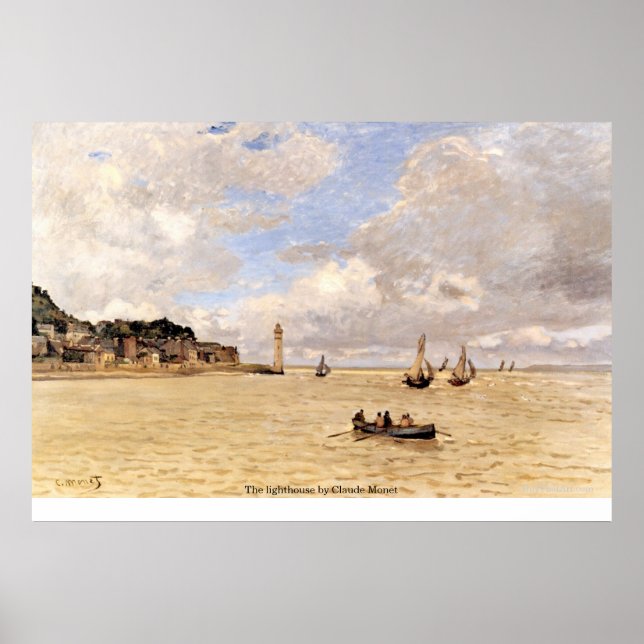 The lighthouse by Claude Monet Poster (Front)