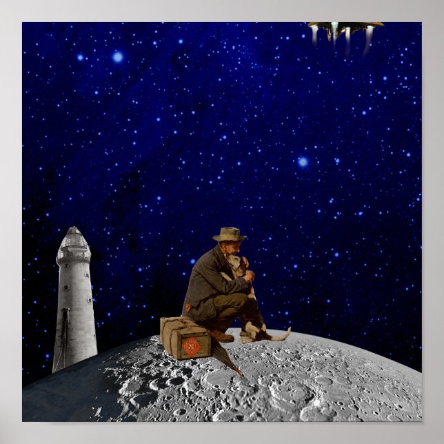 The lighthouse keeper returned home poster (Front)