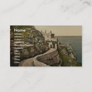 The lighthouse, Llandudno, Wales rare Photochrom Business Card
