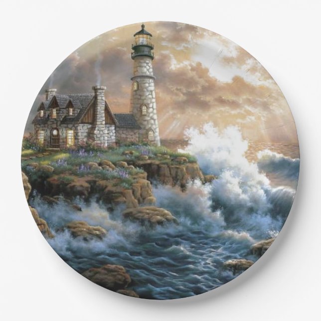 The Lighthouse Paper Plate (Front)