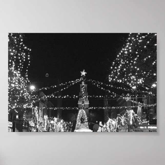 The Lighting of Church Street, Burlington Vermont Poster (Front)