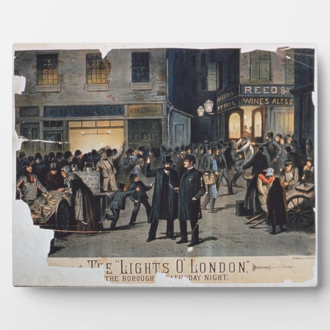 'The Lights O' London' (colour litho) Plaque (Front)
