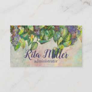 The lilac is violet spring business card