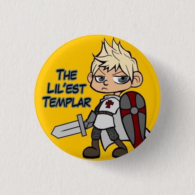 The Lil'est Templar 1 Inch Round Button (Front)