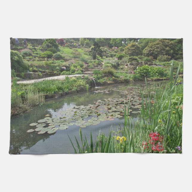 The Lily Pond at RHS Wisley Kitchen Towel (Horizontal)