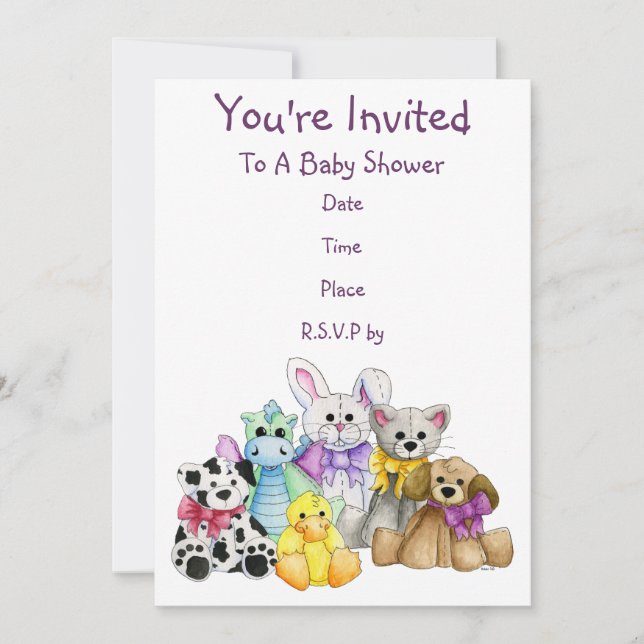 The Line Up Baby Shower Invitation (Front)