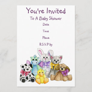 The Line Up Baby Shower Invitation