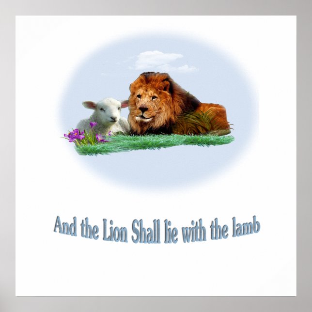 The lion and the lamb art poster (Front)