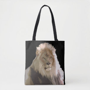 The Lion Black Tote Bag