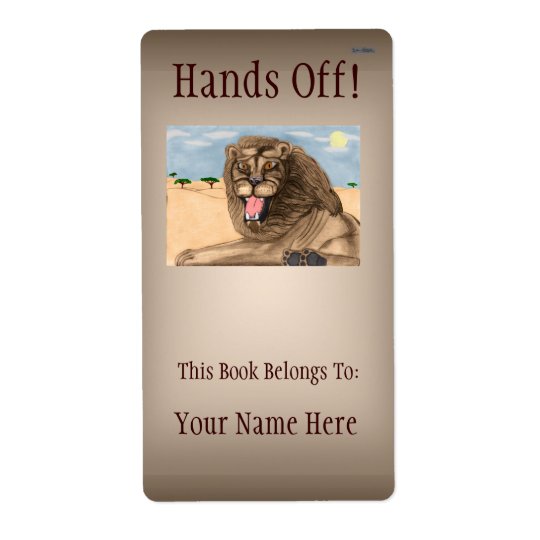 The Lion Bookplate Shipping Label