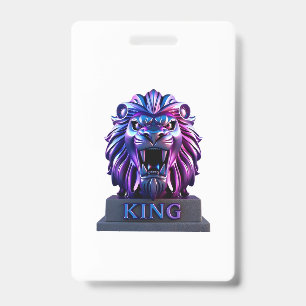 The lion face badge
