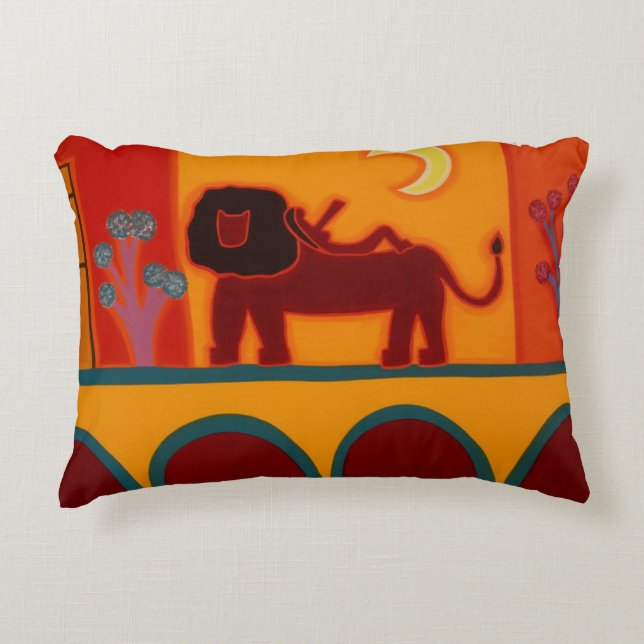 The Lion From Fulham Broadway 2008 Accent Pillow (Front)