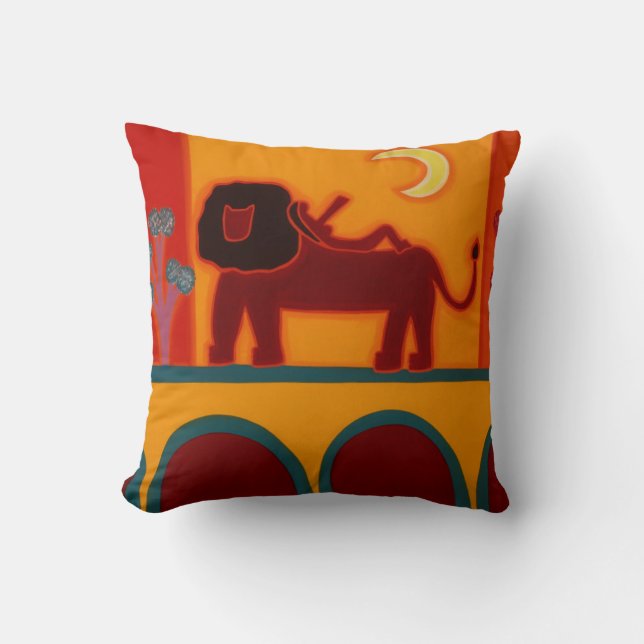 The Lion From Fulham Broadway 2008 Throw Pillow (Front)