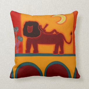 The Lion From Fulham Broadway 2008 Throw Pillow