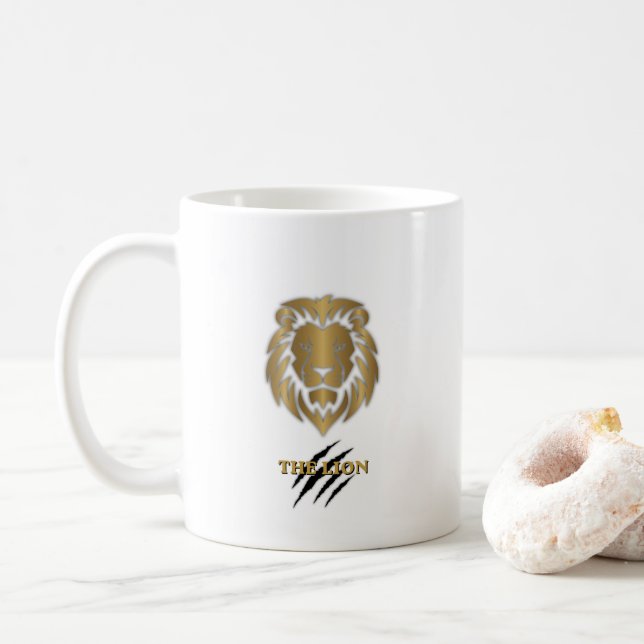 The Lion Gold & Black Graphic Mug (With Donut)
