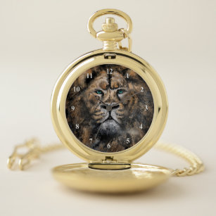 The Lion King - Abstract Art Modern Style Painting Pocket Watch