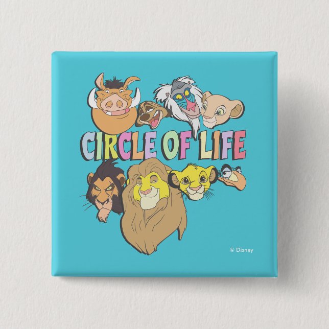 The Lion King | Circle of Life 2 Inch Square Button (Front)