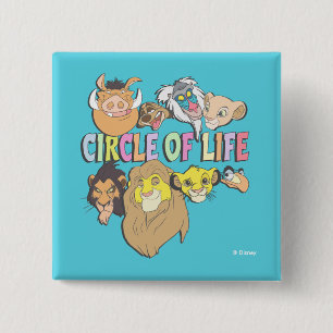 The Lion King   Circle of Life 2 Inch Square Button
