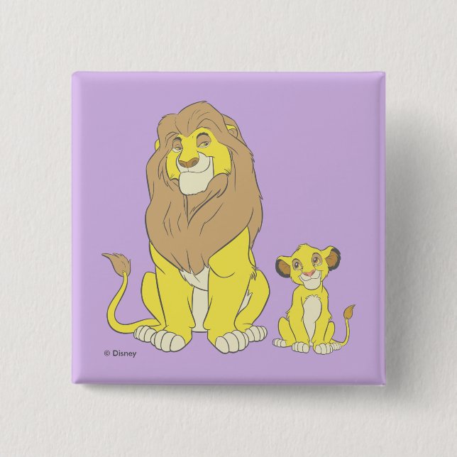The Lion King | Mighty Kings 2 Inch Square Button (Front)