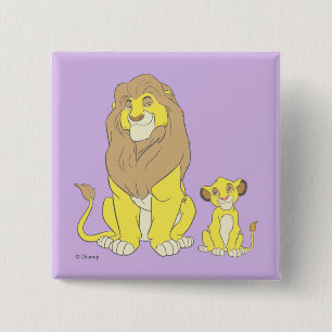 The Lion King   Mighty Kings 2 Inch Square Button
