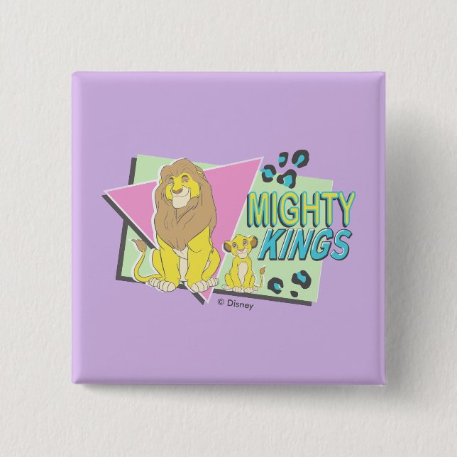 The Lion King | Mighty Kings 2 Inch Square Button (Front)