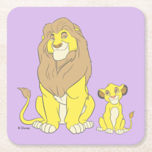 The Lion King Mighty Kings Square Paper Coaster