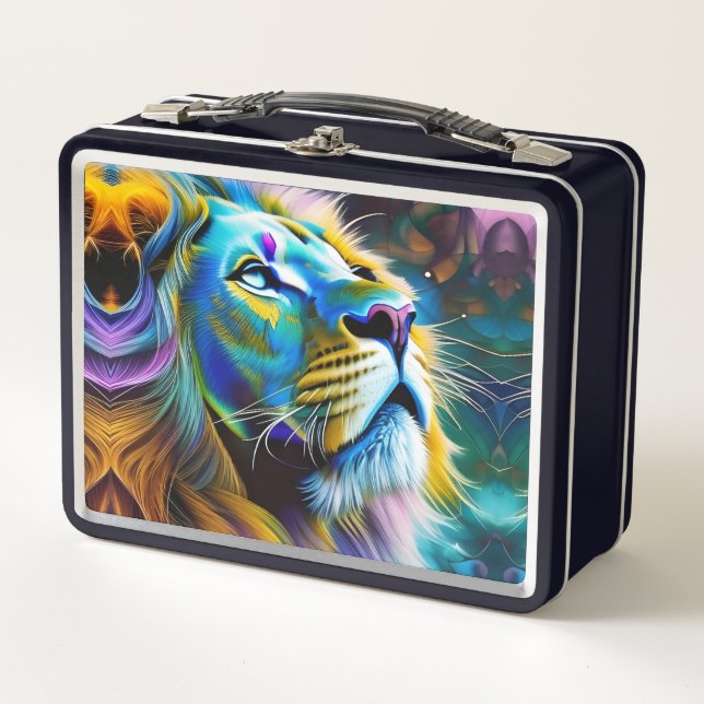 The Lion, King Of All Cats Metal Lunch Box (Front)