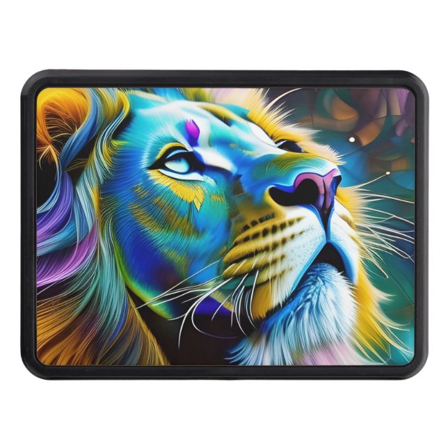 The Lion, King Of All Cats Trailer Hitch Cover (Front)