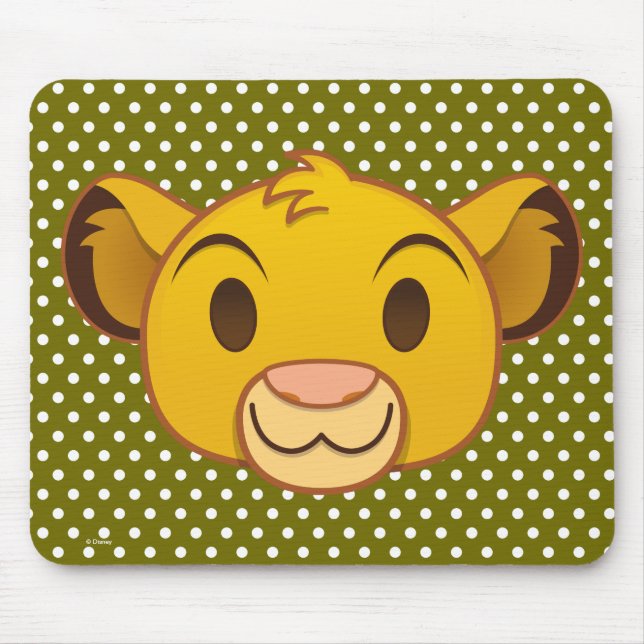 The Lion King | Simba Emoji Mouse Pad (Front)