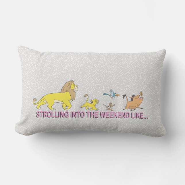 The Lion King | Strolling into the Weekend Lumbar Pillow (Front)