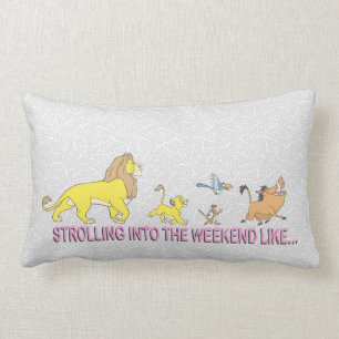 The Lion King Strolling into the Weekend Lumbar Pillow