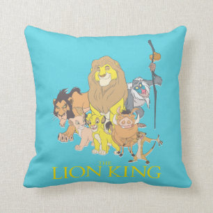 The Lion King Title & Characters Throw Pillow