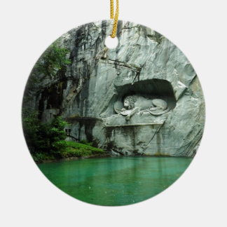 The Lion Monument in Lucerne Ceramic Ornament