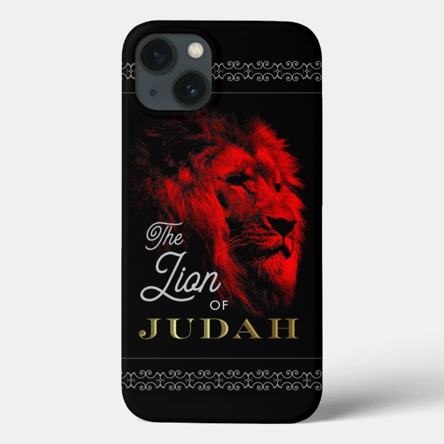 The Lion of Judah Black Red Gold Christian Case-Mate iPhone Case (Back)