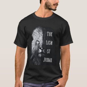 The Lion of Judah Jesus Christ Grunge Black T-Shirt