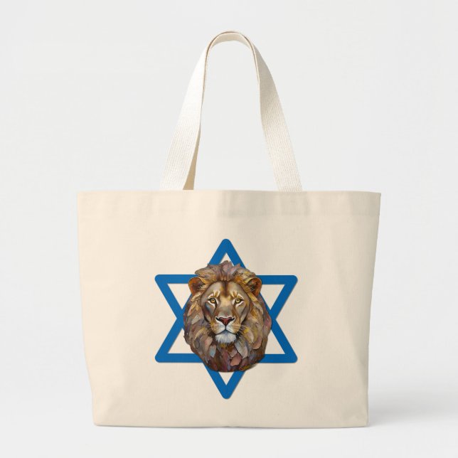 The Lion Of Judah Large Tote Bag (Front)