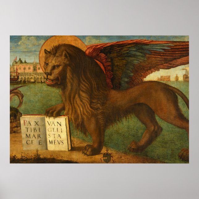 The Lion of Saint Mark, 1516 by Vittore Carpaccio Poster (Front)