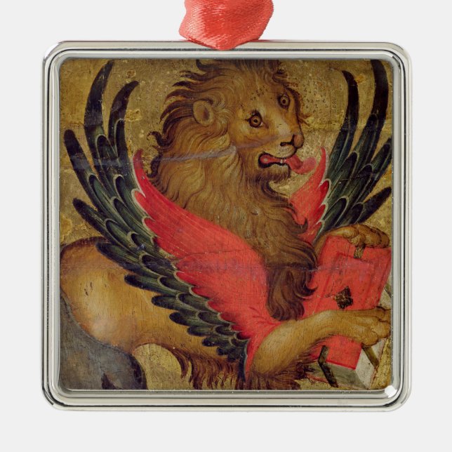 The Lion of St. Mark (oil on panel) Metal Ornament (Front)